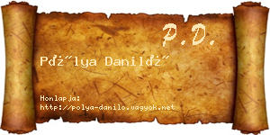 Pólya Daniló névjegykártya